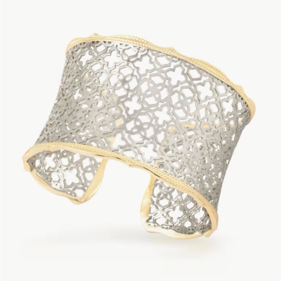 Kendra Scott Candice Gold Cuffe Bracelet in Silver Filigree Mix - Picture 7 of 7